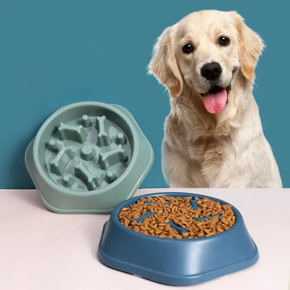 Slow Feeder Pet Bowl For Dogs & Cats - Anti Slip Design to Promote Healthy Eating