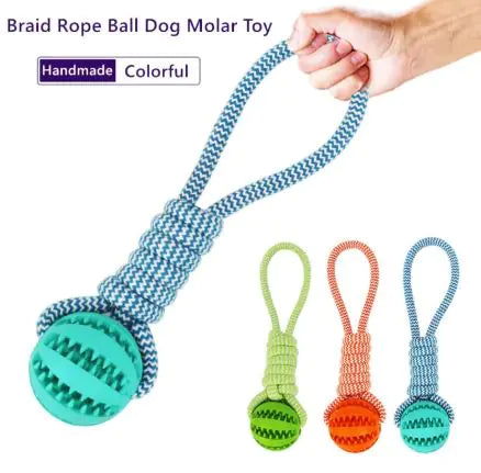 Interactive Tug n Chew Play Ball - Durable, Chew-Resistant & Fun For All Breeds